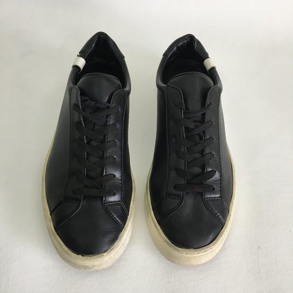 HOUSE OF FUTURE Black Leather Low Top Sneaker 8 - Picture 2 of 8